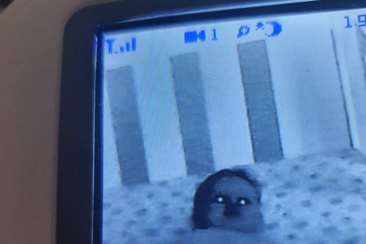Madre se sorprende al ver la cara de su bebé que parecía demonio en monitor