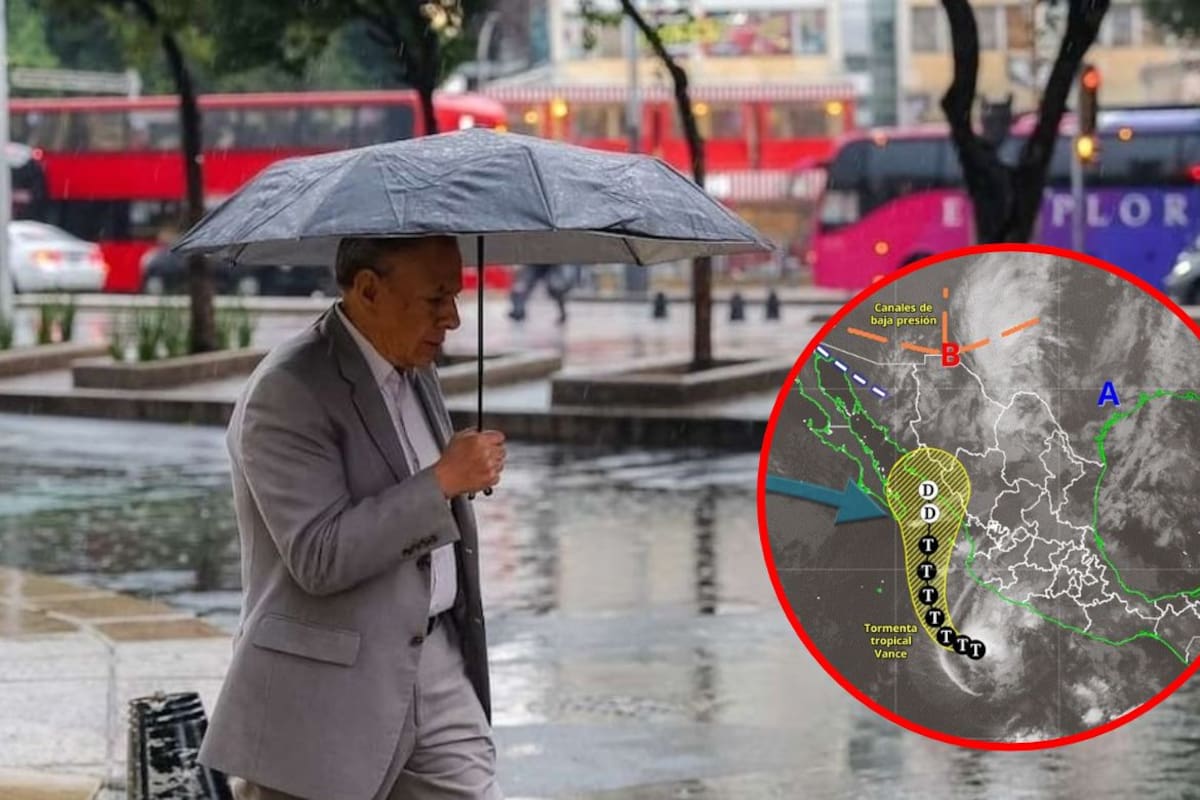 SMN alerta por lluvias muy fuertes en Jalisco y Nayarit; tormenta tropical Vance refuerza precipitaciones en México