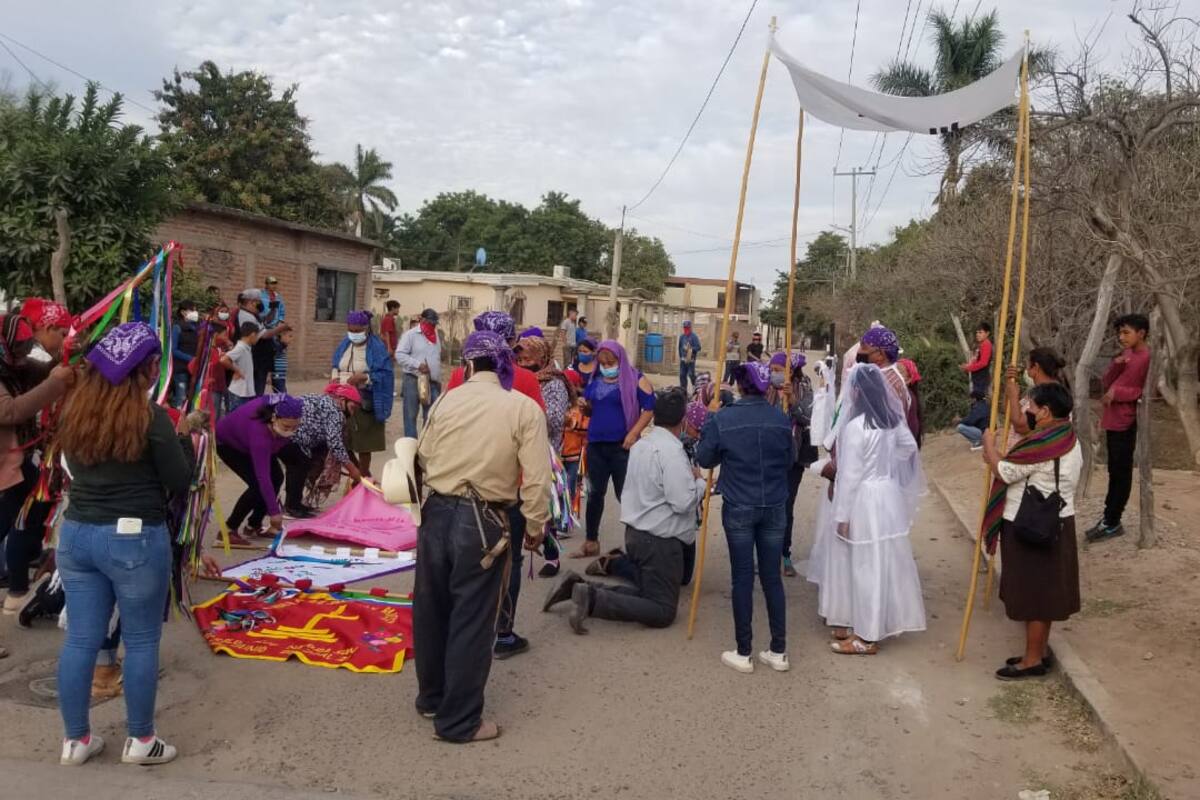 Mayos realizan el primer conti en Pueblo Viejo, Navojoa