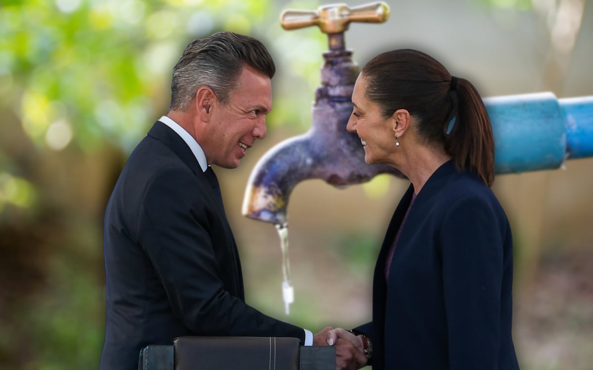 Sheinbaum y Lemus acuerdan dividir inversiones de hasta 25 mil millones de pesos para mejorar el suministro de agua en Guadalajara y evitar una deuda estatal de 54 mil millones.. | Crédito: X @PabloLemusN/Canva