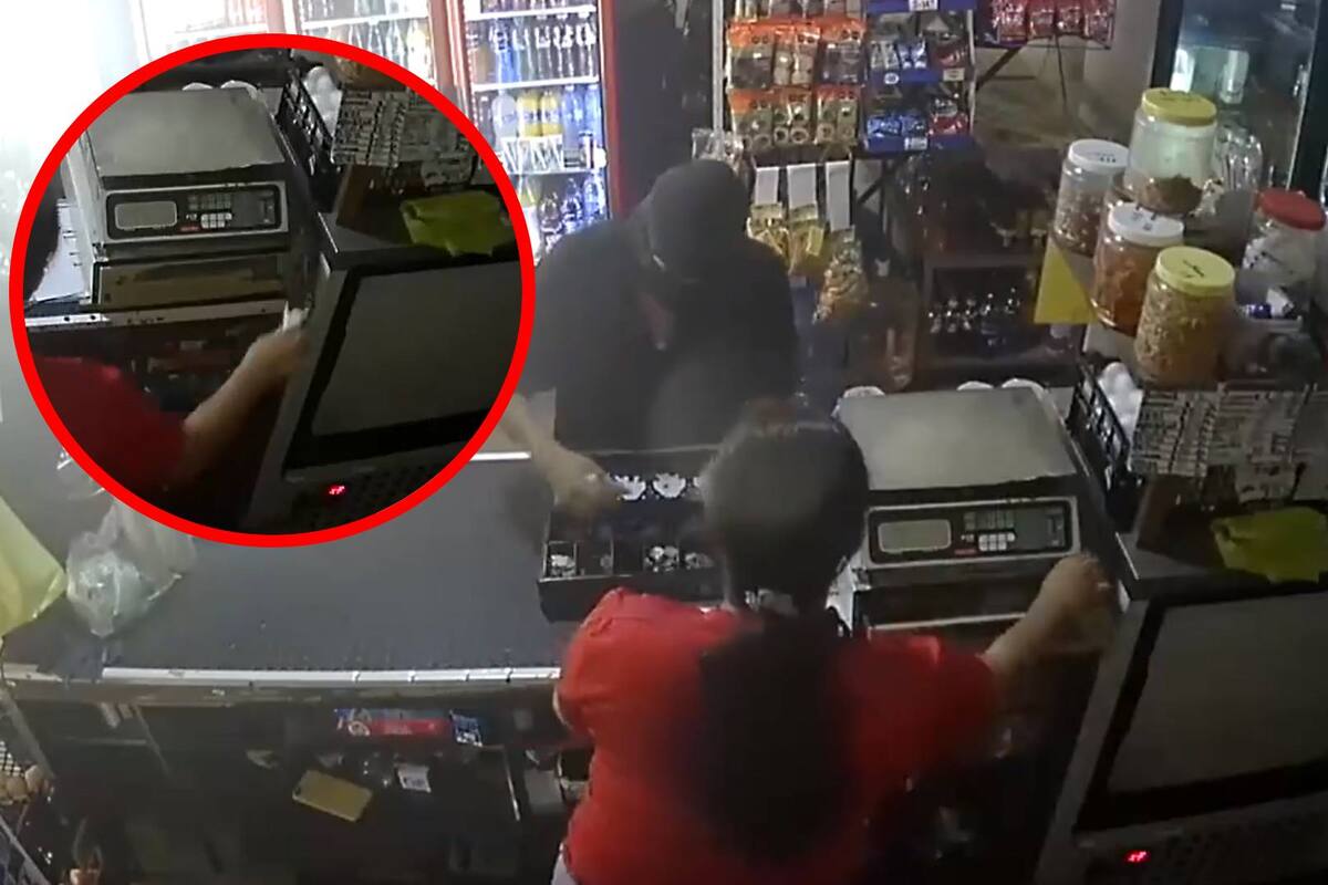 VIDEO: Intenta asaltar una tienda, pero mujer se defiende con un cuchillo en Colima