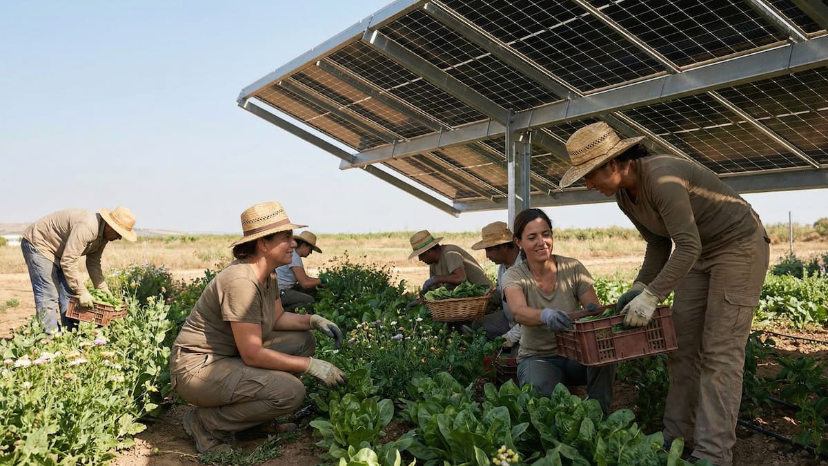 Cómo los paneles solares sobre cultivos están reduciendo el calor extremo, protegiendo a jornaleros y mejorando su salud mientras producen alimentos y energía limpia, según un nuevo estudio