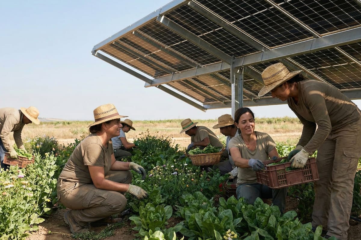 Cómo los paneles solares sobre cultivos están reduciendo el calor extremo, protegiendo a jornaleros y mejorando su salud mientras producen alimentos y energía limpia, según un nuevo estudio