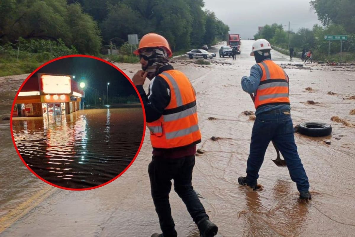 Lluvias dejan crecida de ríos y cierres carreteros en Sonora