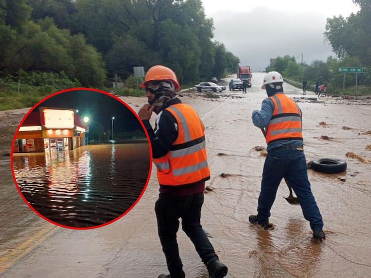Lluvias dejan crecida de ríos y cierres carreteros en Sonora