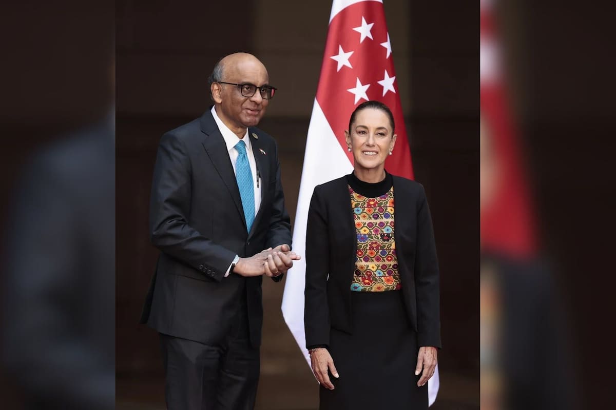 Este fue el momento más incómodo que vivió Claudia Sheinbaum durante su reunión con el presidente de Singapur
