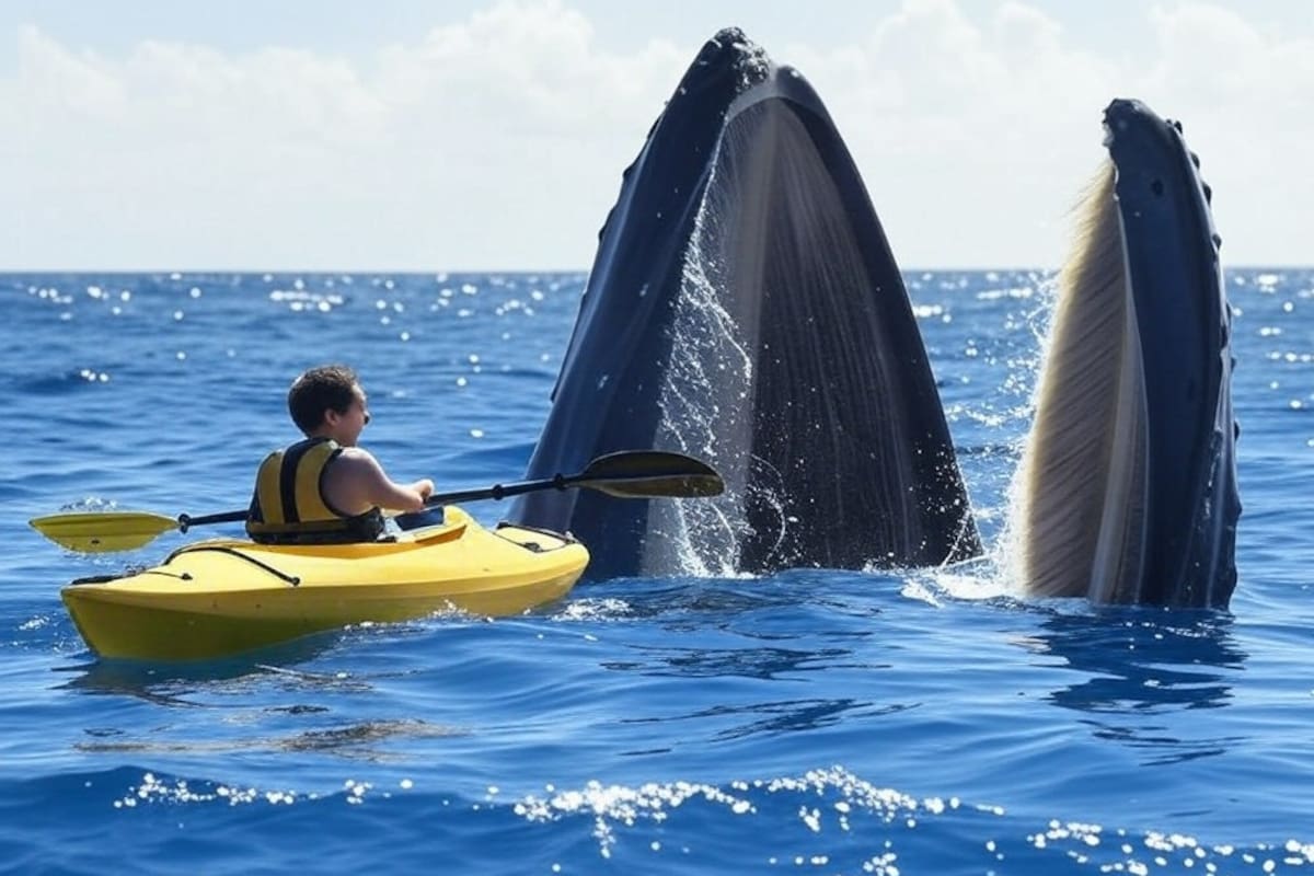 Ballena engulló a un joven que hacía kayak en las costas de Chile, ¿Cómo logró salir ileso?