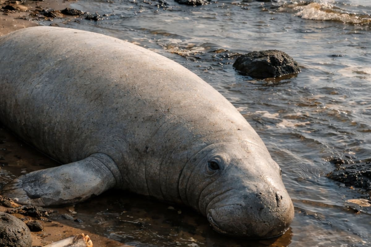 Muerte de manatí en Veracruz ocurre en medio de alerta por derrame de hidrocarburos, pero autoridades descartan relación
