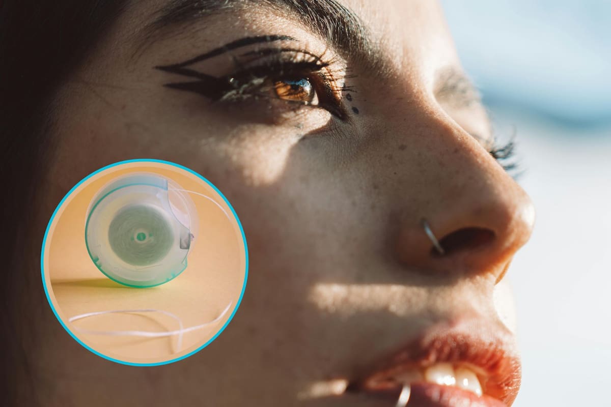 El hack del delineado con hilo dental para una línea perfecta
