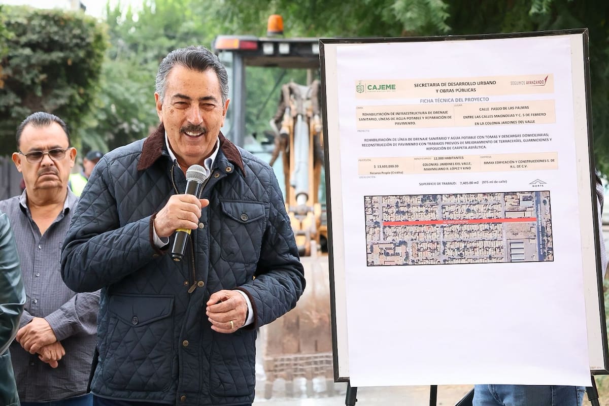 Lamarque da banderazo a obra clave de infraestructura en el sur de Cajeme