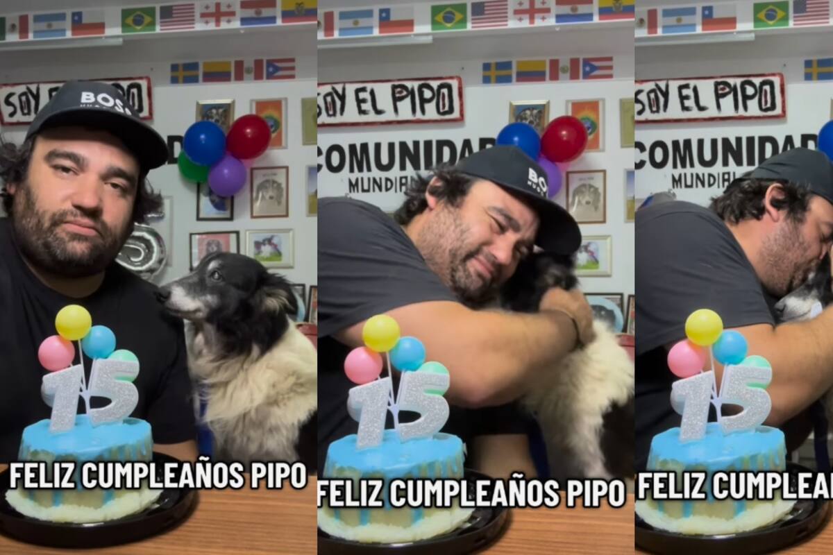 “Feliz cumpleaños, Pipo”: hombre celebra los 15 años de su mascota y conmueve a todos