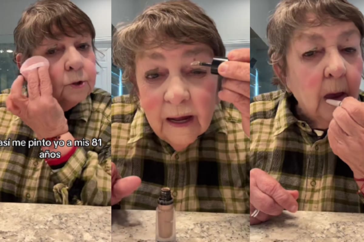 Abuelita de 81 años hace su primer tutorial de maquillaje y enamora a las redes