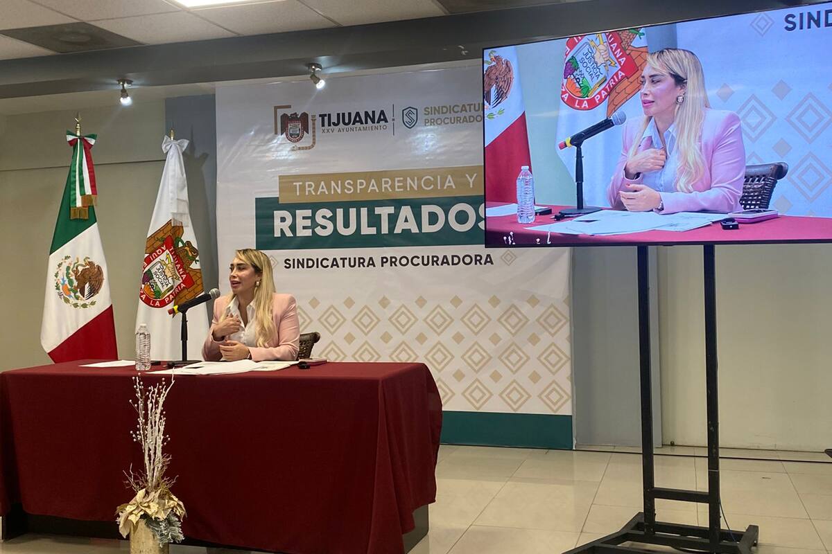 La síndica, Teresita Balderas Beltrán, ofreció una conferencia de prensa. Foto: Glenn Sanchez