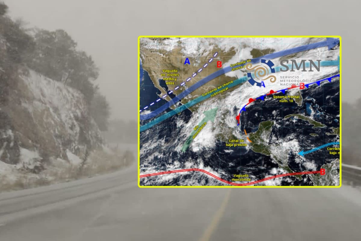 Frente frío 19 y gran masa de aire polar ‘congelarán’ estas ciudades mañana lunes y martes; habrá lluvias intensas, bajas temperaturas y rachas de hasta 100 km/h en algunas partes