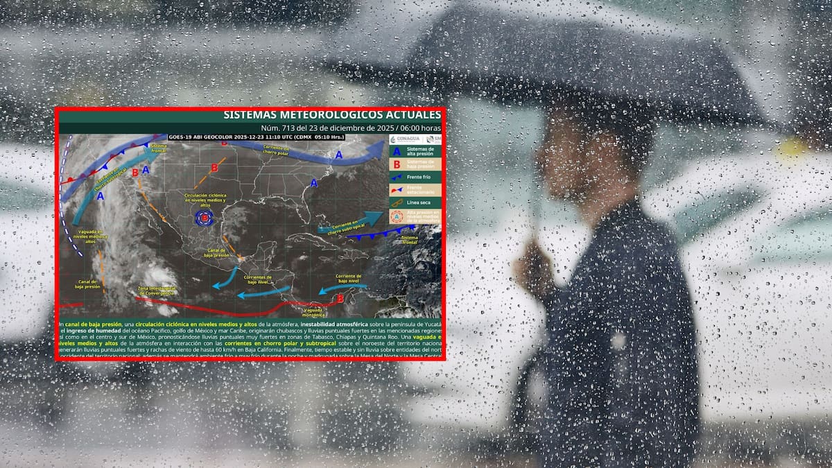 SMN advierte condiciones climáticas severas en varios estados por combinación de lluvias intensas, viento y frío extremo