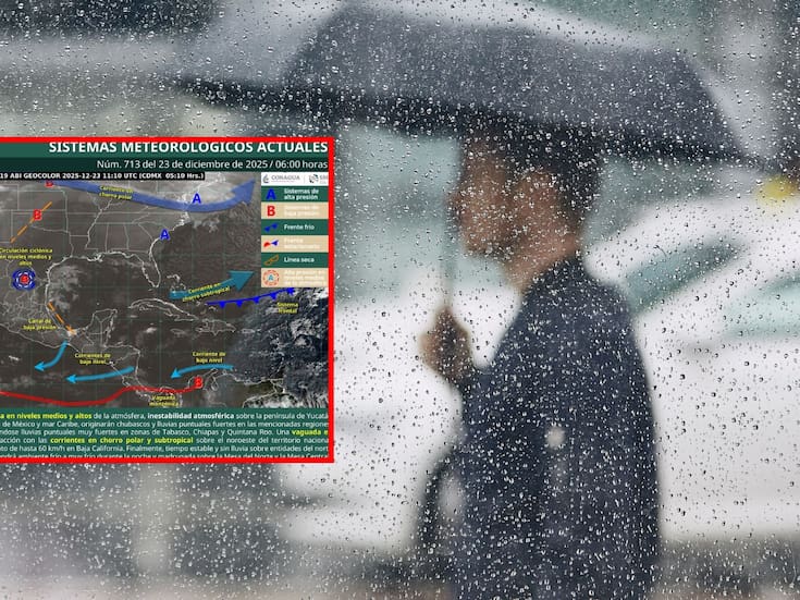 SMN advierte condiciones climáticas severas en varios estados por combinación de lluvias intensas, viento y frío extremo