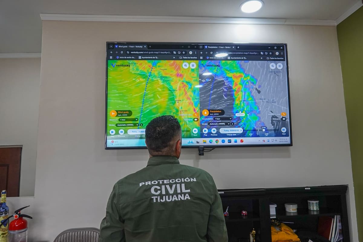 Tendrá lluvias Tijuana durante tres días y vientos de hasta 80 kilómetros por hora