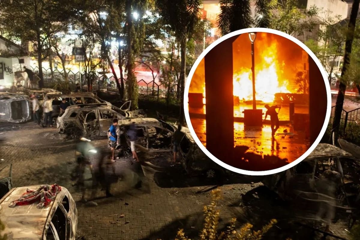 Tres muertos en violentas protestas tras el fallecimiento de un conductor de taxi en Indonesia