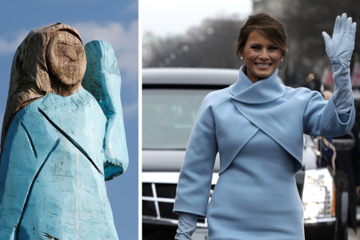 VIDEO: Estatua de Melania Trump no resulta como se esperaba