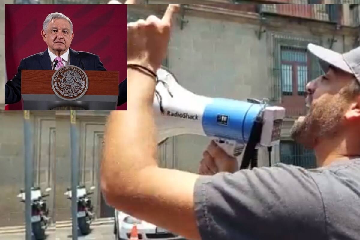 Arturo Islas pide hablar con AMLO: "No nos rajamos", grita frente a Palacio Nacional