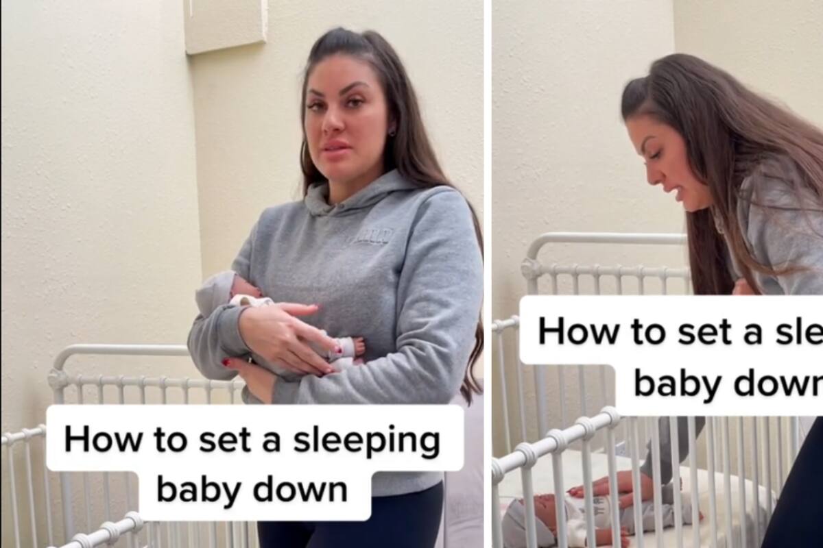VIDEO: Mujer explica cuál es la forma correcta de acostar a un bebé dormido