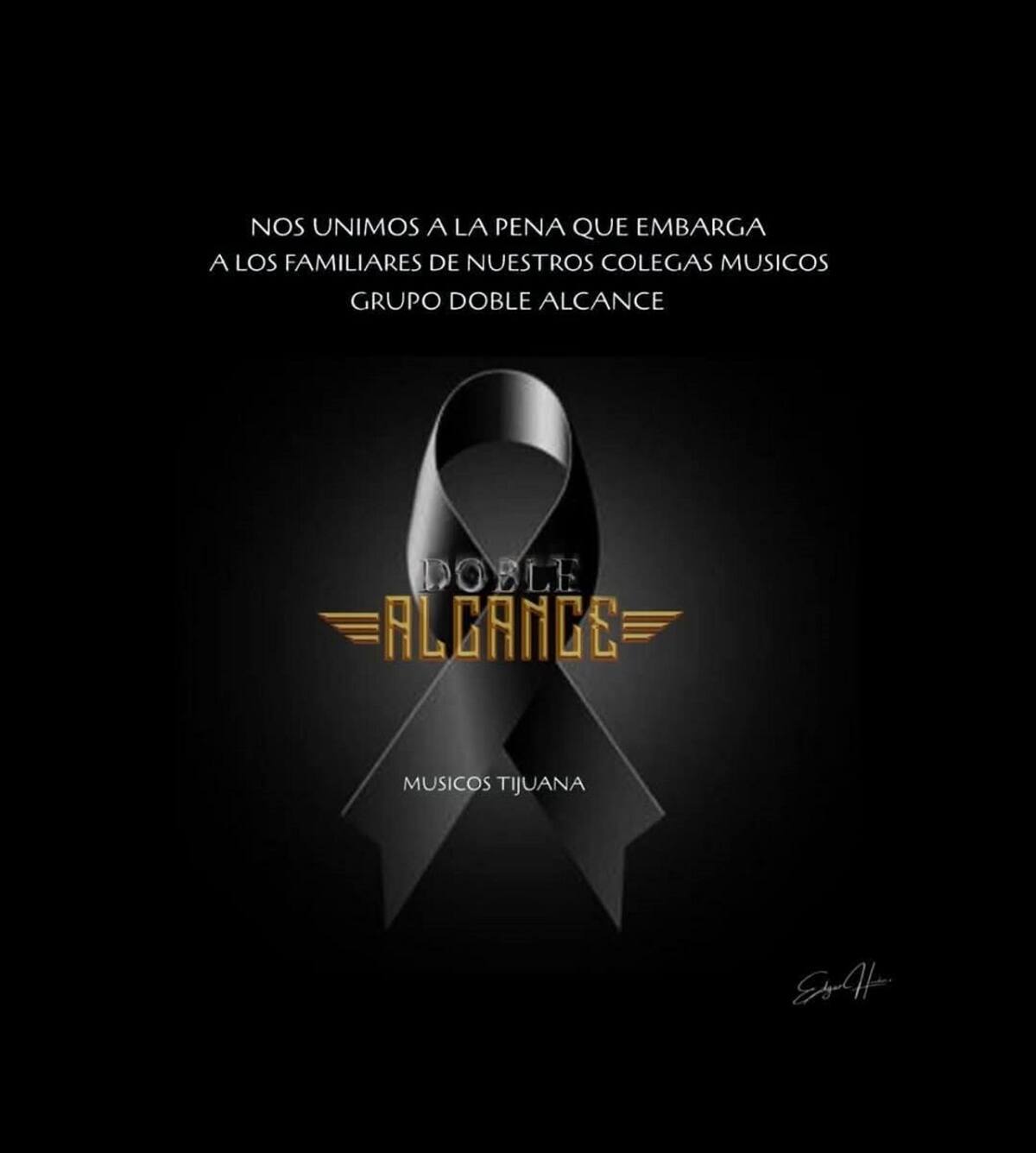 En redes sociales se publicaron condolencias por la muerte de los músicos.