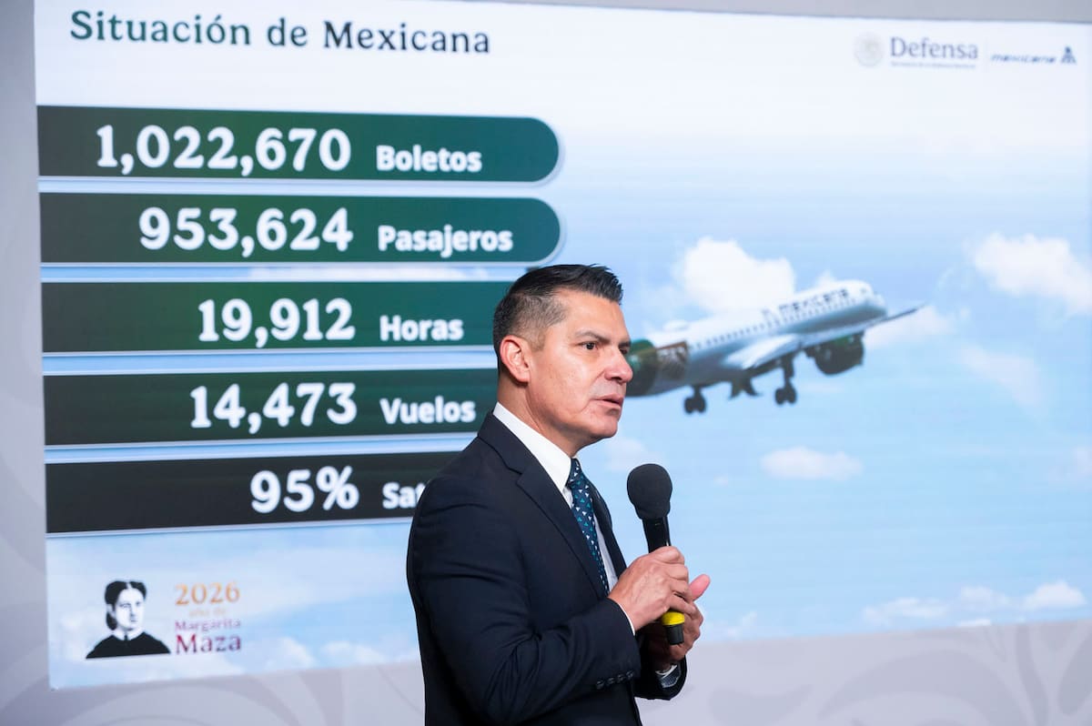 FOTO DE ARCHIVO. Cuauhtémoc, Ciudad de México. 1 de abril 2026. Conferencia de prensa matutina en el salón de la Tesorería de Palacio Nacional. Leobardo Ávila Bojórquez, Director General de Mexicana de Aviación. | Crédito: Saúl López Escorcia/Presidencia