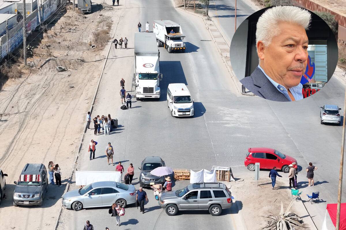 Bloqueo de carretera al Aeropuerto de Tijuana ‘pega’ también a transportistas de carga
