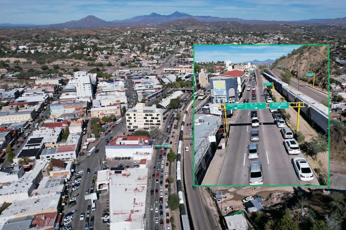 Largas filas en garitas de Nogales por Acción de Gracias y bloqueo de recinto fiscal