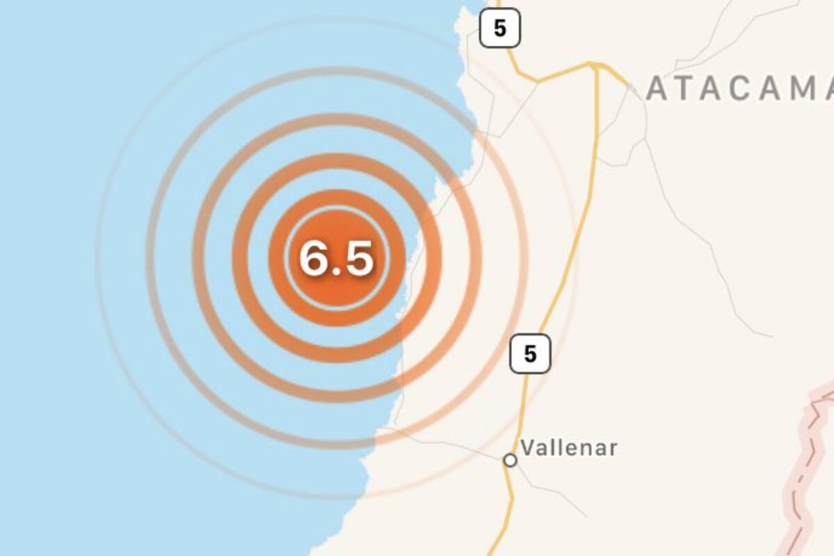 Se registra sismo en Chile de 6.4, por segundo día consecutivo