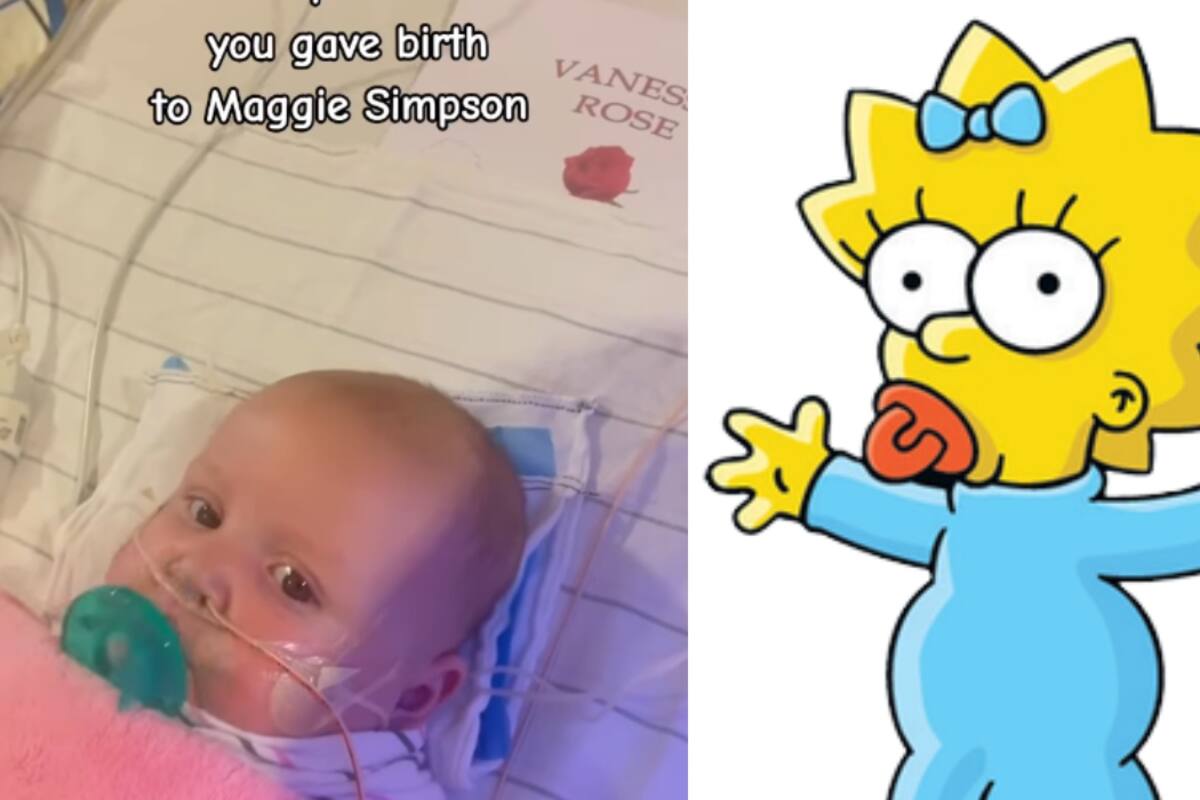 ¡Di a luz a Maggie Simpson!: mujer muestra cómo su bebé recién nacida toma su chupón igual que el personaje de los Simpson