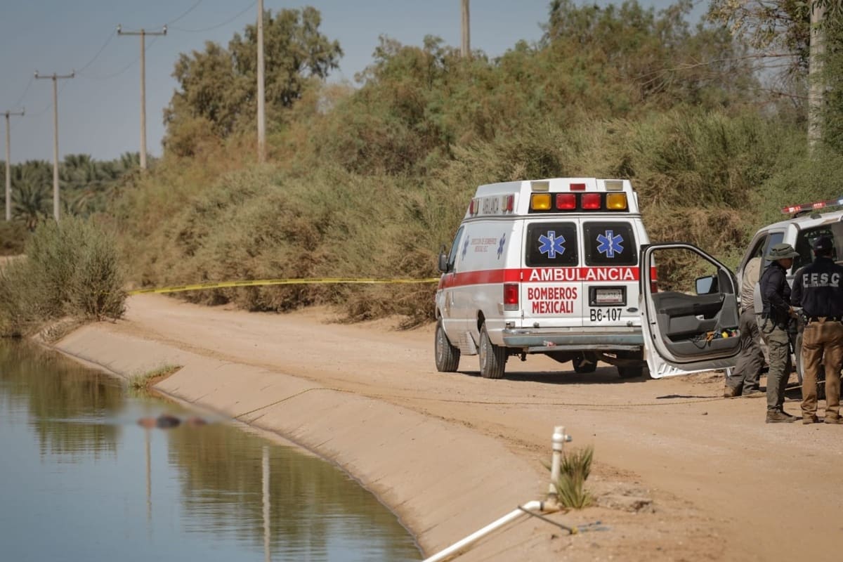 Muere hombre tras ser arrastrado por la corriente de un canal al oriente de Mexicali