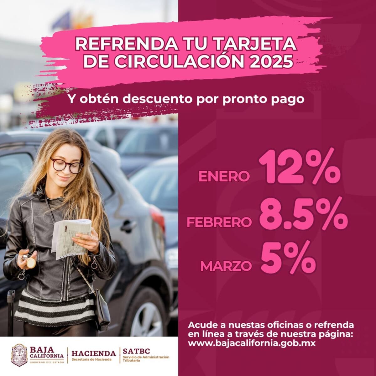 Se otorgarán descuentos escalonados del 12% en enero, el 8.5% en febrero y el 5% en marzo.