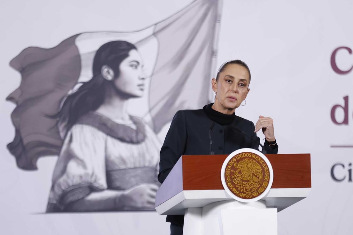 CIUDAD DE MÉXICO. Presidency/Presidencia/Sheinbaum.- Miércoles 21 de enero de 2026. La presidenta Claudia Sheinbaum durante su conferencia matutina desde Palacio Nacional. Foto: Agencia EL UNIVERSAL/Diego Simón Sánchez/RDB.