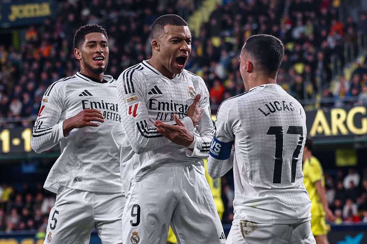 Con doblete de Mbappé, el Real Madrid remonta al Villarreal y toma el liderato provisional de LaLiga