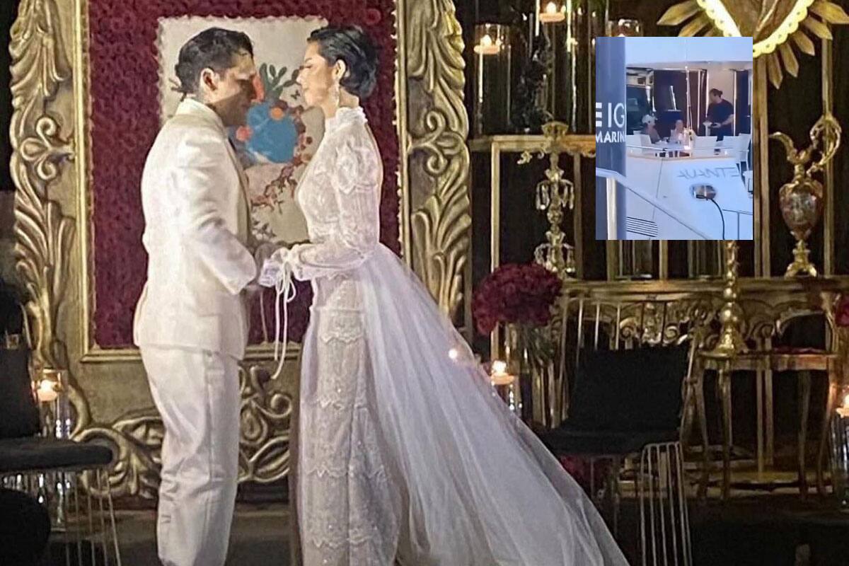 Captan a Ángela Aguilar y Christian Nodal de luna de miel en Los Cabos