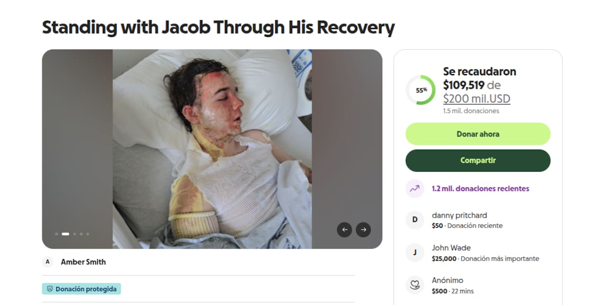 The Sacramento Bee reportó que Bluett enfrenta cargos por agresión con arma mortal, agresión con lesiones corporales graves y mutilación o lesiones graves, de acuerdo con documentos judiciales. Foto: GoFundMe.