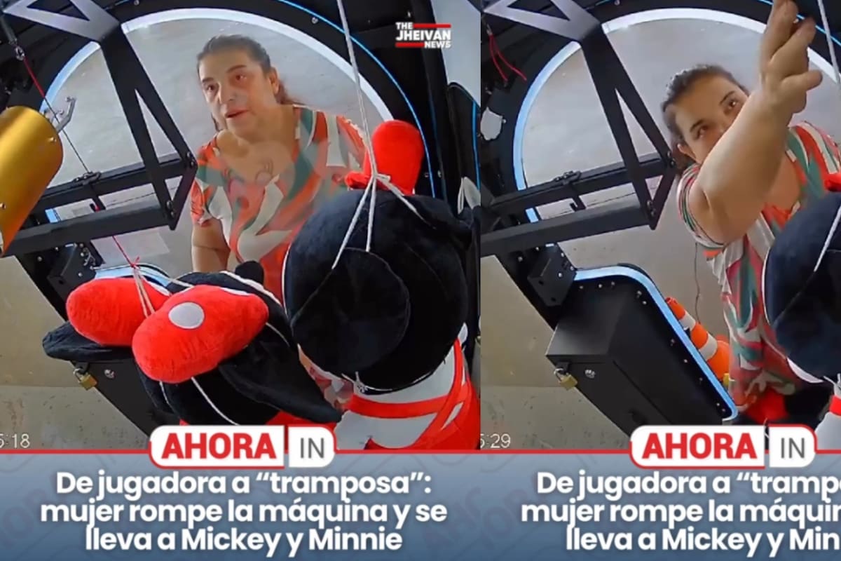“Todo fue captado por las cámaras”: Mujer rompe una máquina de peluches para llevarse los juguetes que quería.