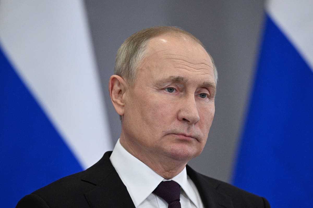 El presidente ruso, Vladimir Putin, asiste a una rueda de prensa tras la cumbre de líderes de la Comunidad de Estados Independientes en Astaná, Kazajistán. 14 de octubre de 2022. Sputnik/Ramil Sitdikov/Pool vía REUTERS