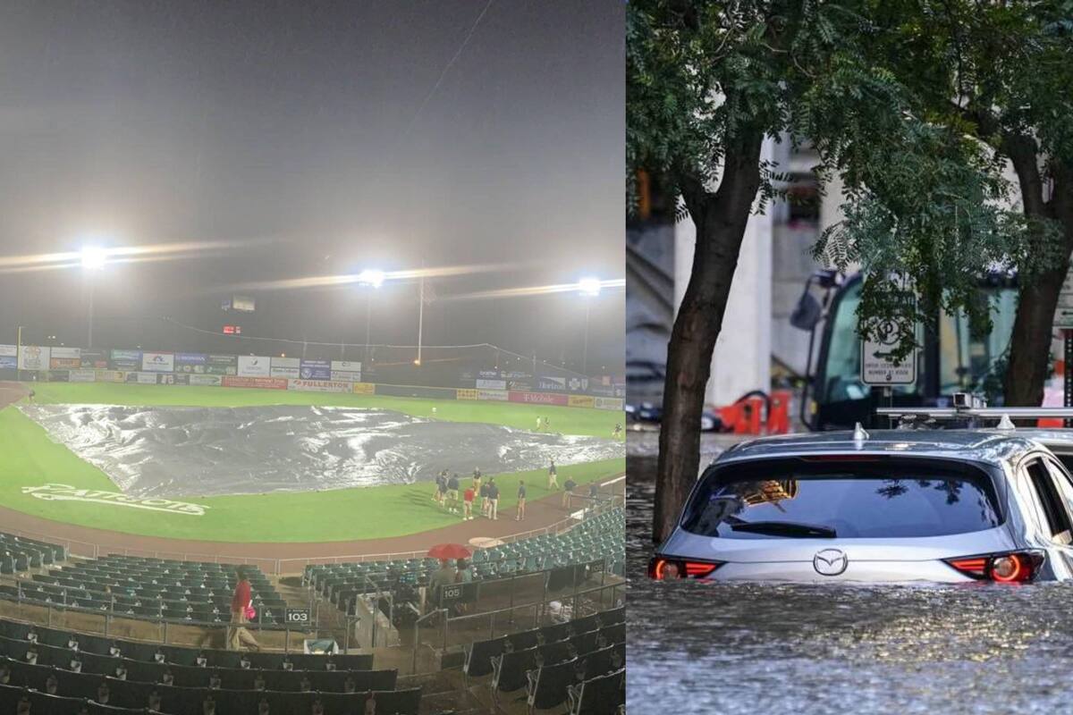 VIDEO: Estadio de equipo Doble A de Yankees queda bajo el agua por Huracán Ida en Nueva Jersey