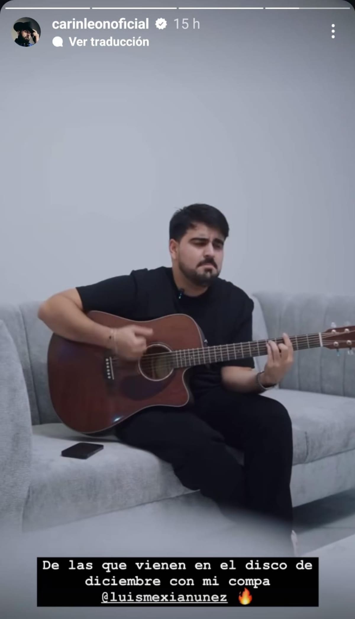 Carín León confirma nuevo álbum para diciembre / Instagram: @carinleonoficial