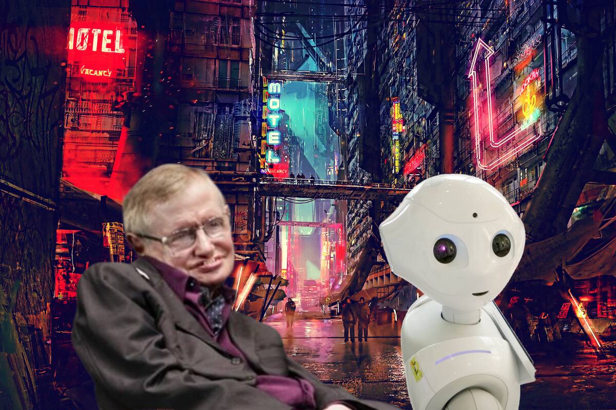 Stephen Hawking: así se vería si fuera un hacker cyberpunk que desafió al universo
