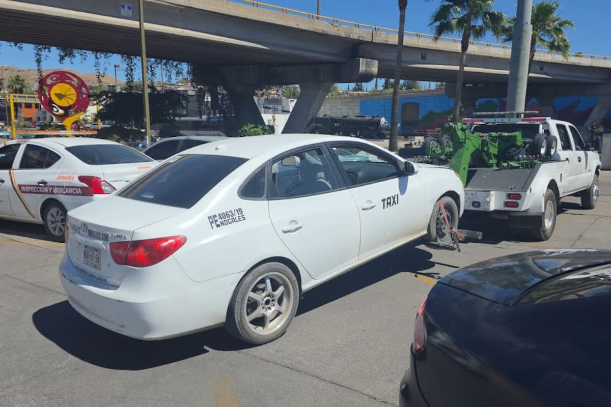 Actúan en Nogales contra taxis “piratas”; detienen 22 en operativo