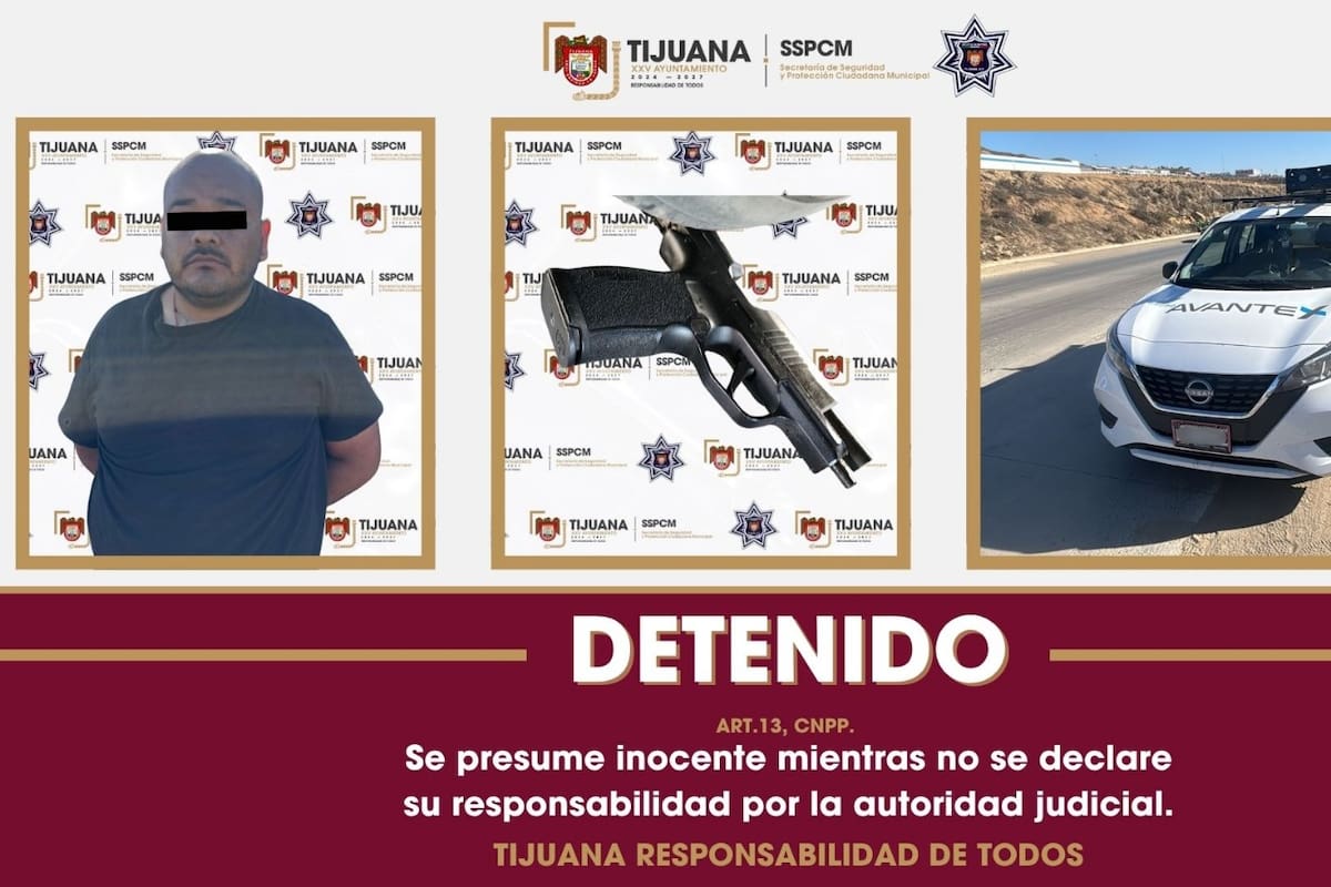 Policía Municipal de Tijuana detiene a presunto cómplice en homicidio de agente de la FESC