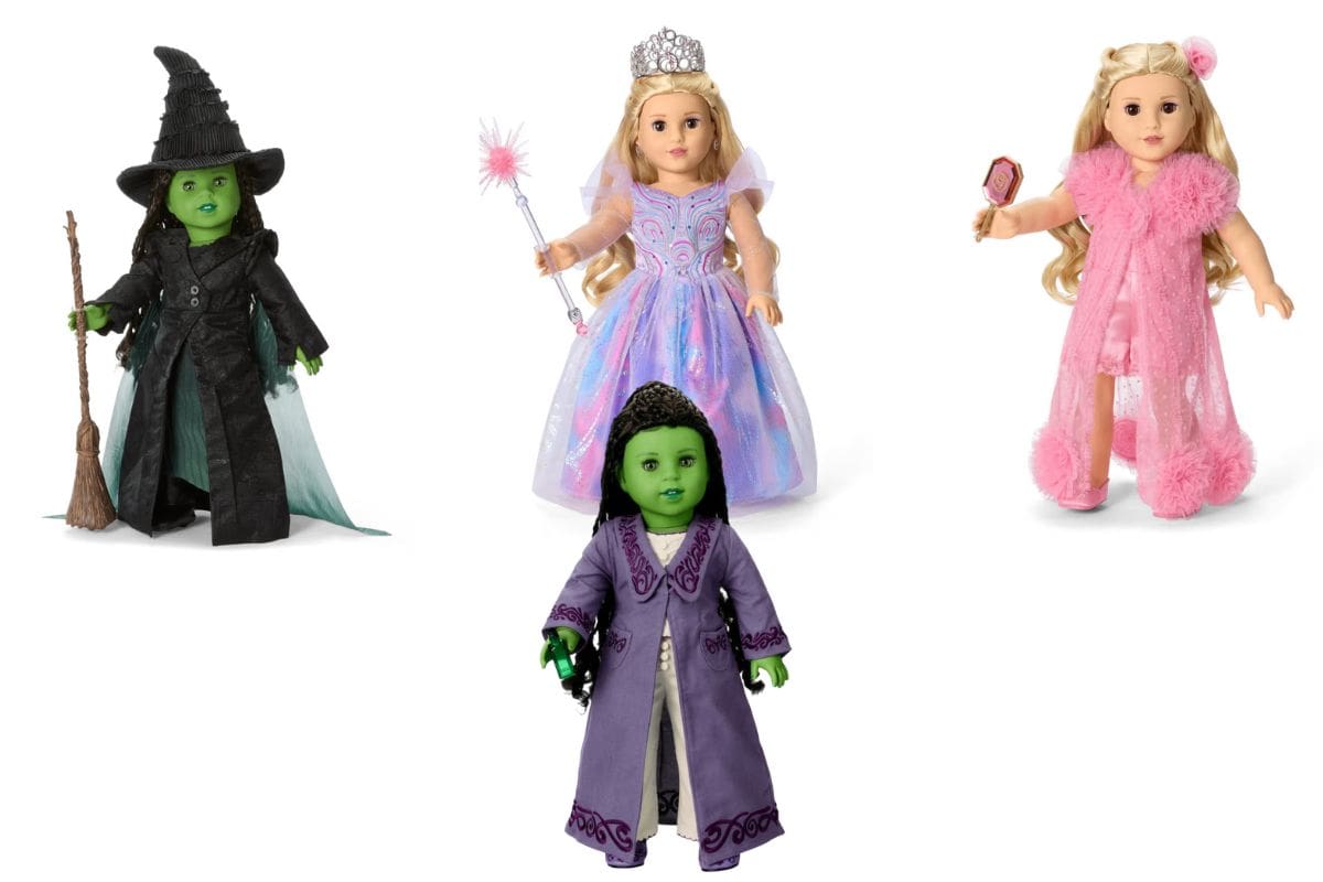 Muñecas de Elphaba y Glinda.
