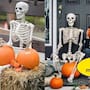 Esqueleto articulado de 90 centímetros para decoración de Halloween y Día de Muertos se vende por 524 pesos en Mercado Libre