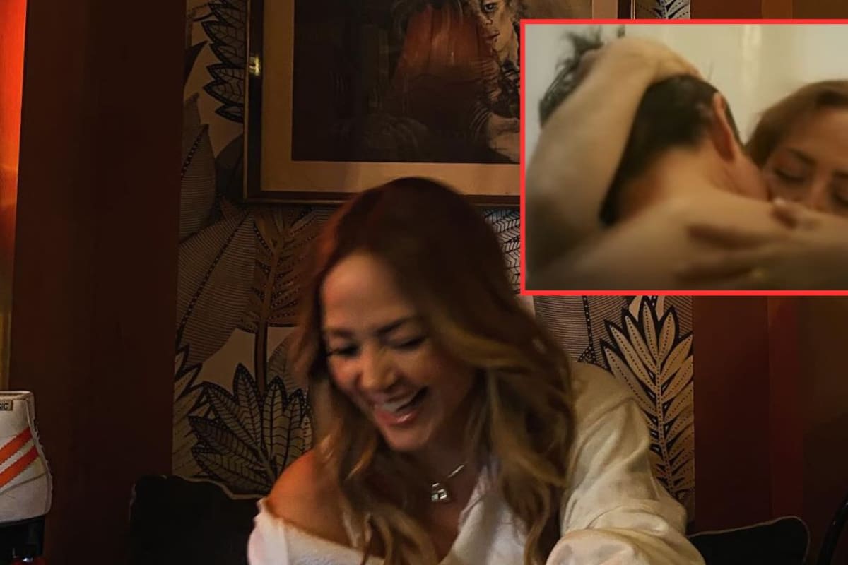Andrea Legarreta reacciona a sus escenas candentes junto a Fernando Colunga en “Amanecer”