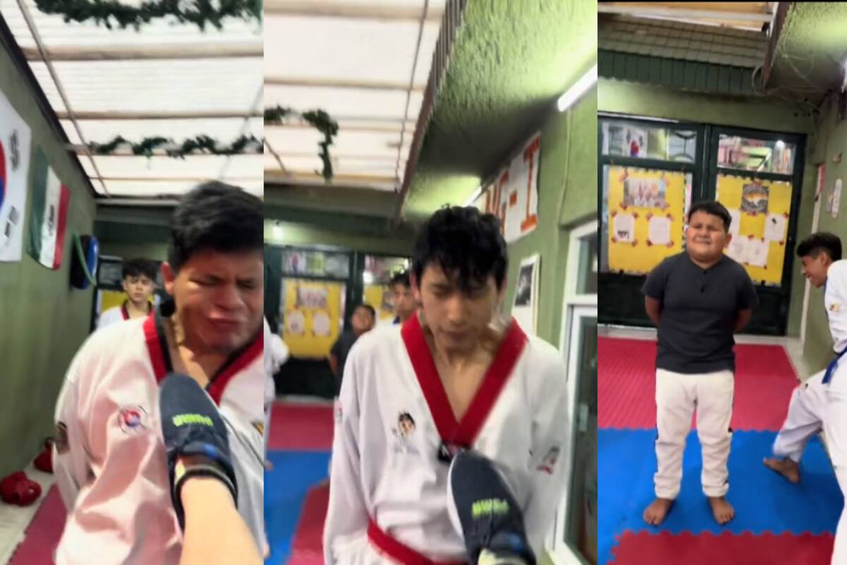VIRAL | Instructor de Taekwondo PATEA a sus estudiantes para enseñarles firmeza y equilibrio