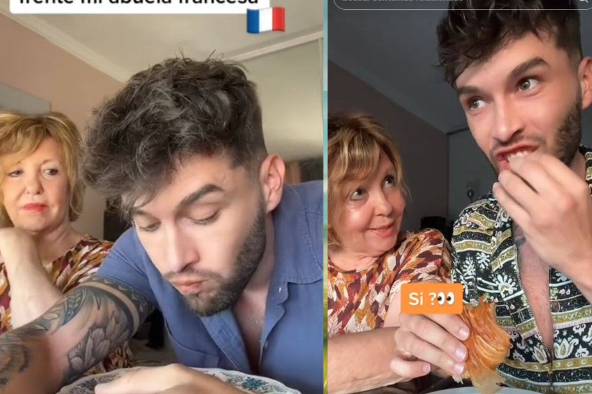 Tiktoker muestra los modales en la mesa con su abuela francesa y se vuelve viral