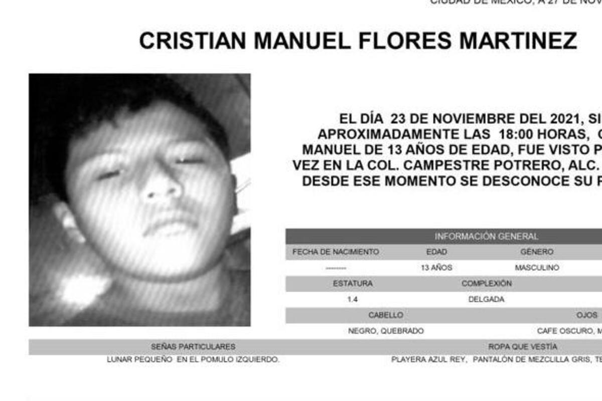 Alerta Amber CDMX: Desaparece jovencito en la alcaldía Iztapalapa